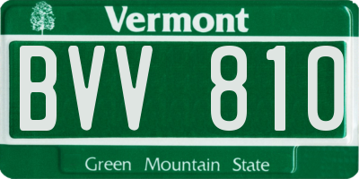 VT license plate BVV810