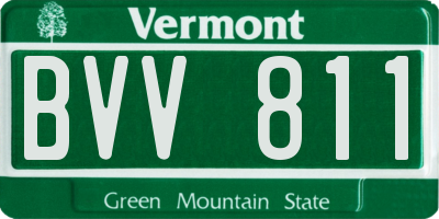 VT license plate BVV811