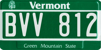 VT license plate BVV812