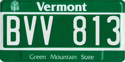 VT license plate BVV813