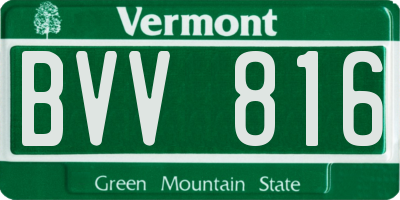 VT license plate BVV816