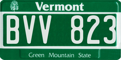 VT license plate BVV823