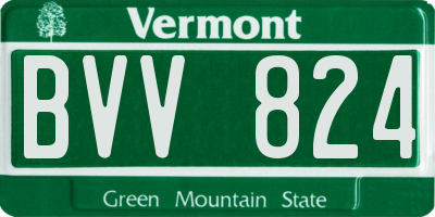 VT license plate BVV824