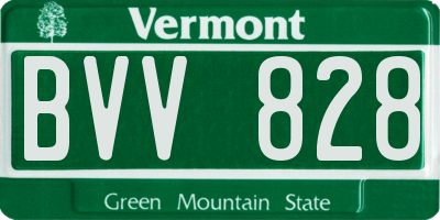 VT license plate BVV828