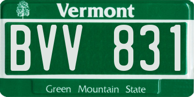VT license plate BVV831