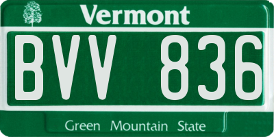 VT license plate BVV836