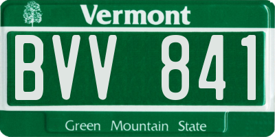 VT license plate BVV841