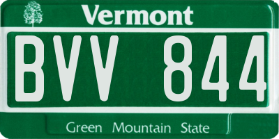 VT license plate BVV844