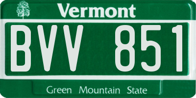 VT license plate BVV851