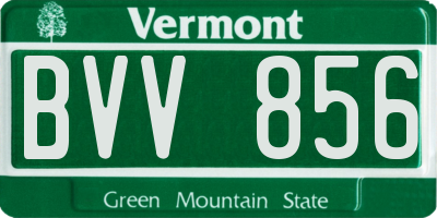 VT license plate BVV856