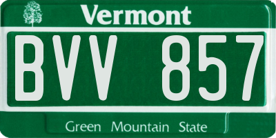 VT license plate BVV857