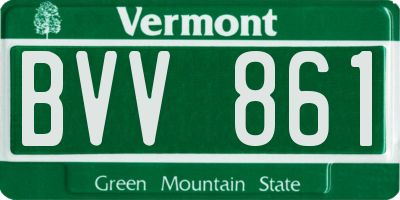 VT license plate BVV861