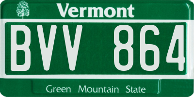 VT license plate BVV864