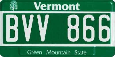 VT license plate BVV866