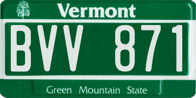 VT license plate BVV871