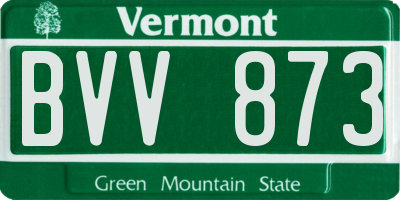 VT license plate BVV873