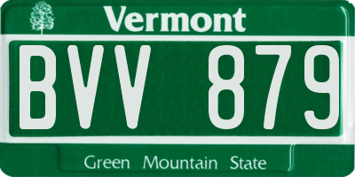 VT license plate BVV879