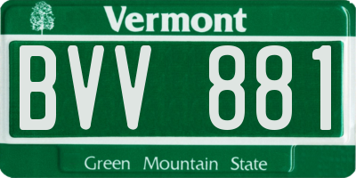 VT license plate BVV881