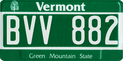 VT license plate BVV882