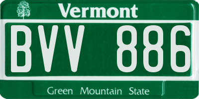 VT license plate BVV886