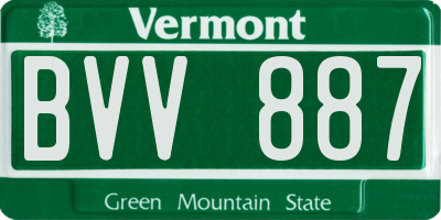 VT license plate BVV887