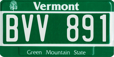 VT license plate BVV891