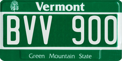 VT license plate BVV900