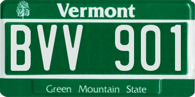 VT license plate BVV901