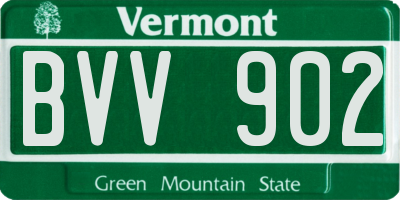 VT license plate BVV902