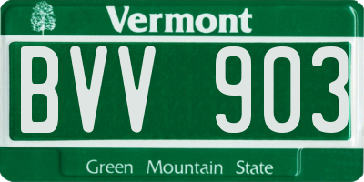 VT license plate BVV903
