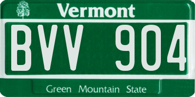 VT license plate BVV904