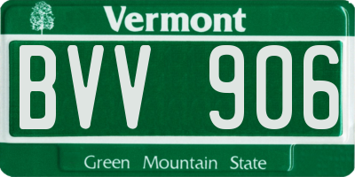 VT license plate BVV906