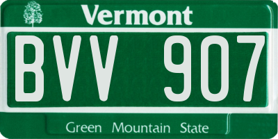 VT license plate BVV907