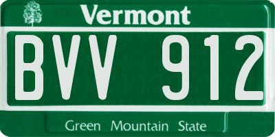 VT license plate BVV912