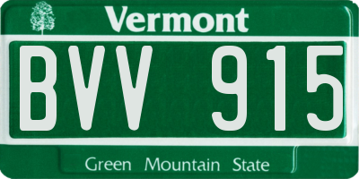 VT license plate BVV915