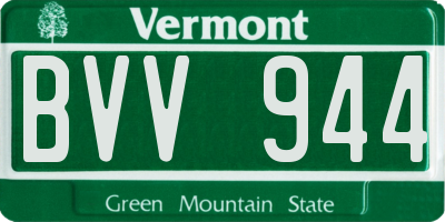 VT license plate BVV944