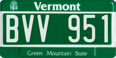 VT license plate BVV951