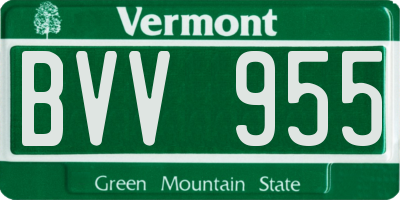 VT license plate BVV955