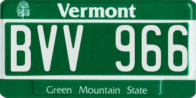 VT license plate BVV966
