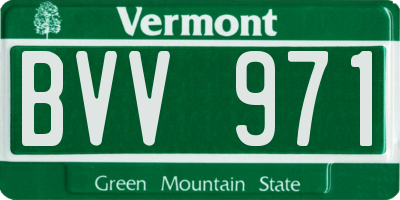 VT license plate BVV971
