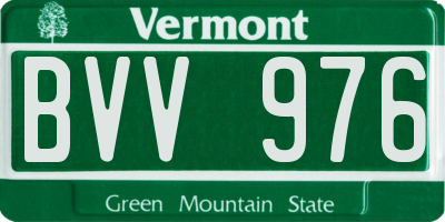 VT license plate BVV976