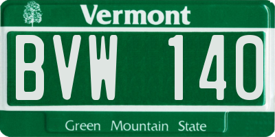 VT license plate BVW140