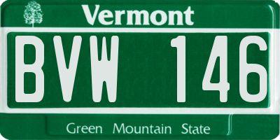 VT license plate BVW146