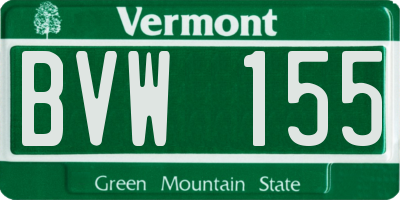 VT license plate BVW155