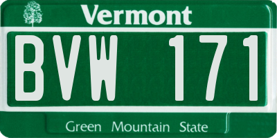 VT license plate BVW171