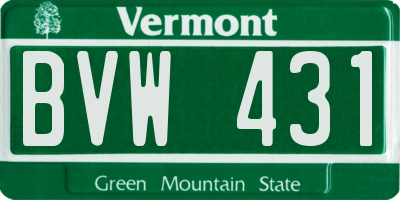 VT license plate BVW431