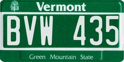VT license plate BVW435