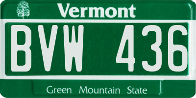 VT license plate BVW436