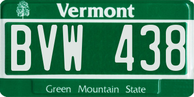 VT license plate BVW438