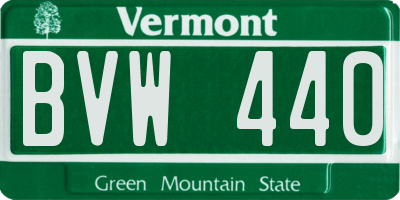VT license plate BVW440